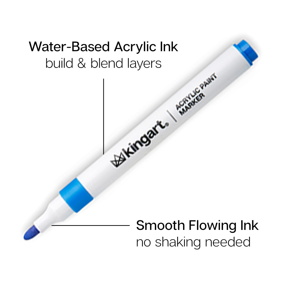 Acrylic Paint Markers Set – 48 Colors, 2mm Bullet Tip, Water-Based, Multi-Surface
