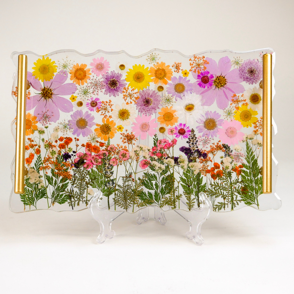 Floral Resin Serving Tray Kit