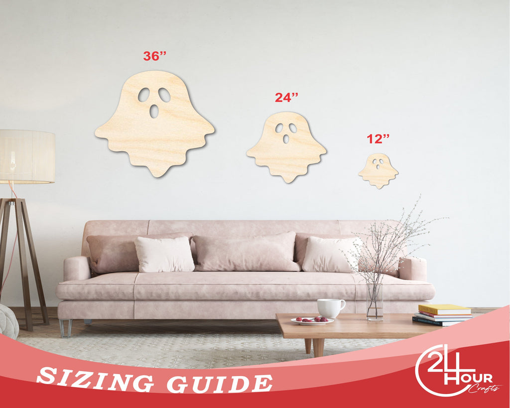 Unfinished Sheet Ghost Shape | Halloween Craft Cutout | up to 46" DIY