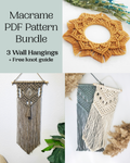 Macrame PDF pattern bundle - Wall hangings - Beginner friendly
