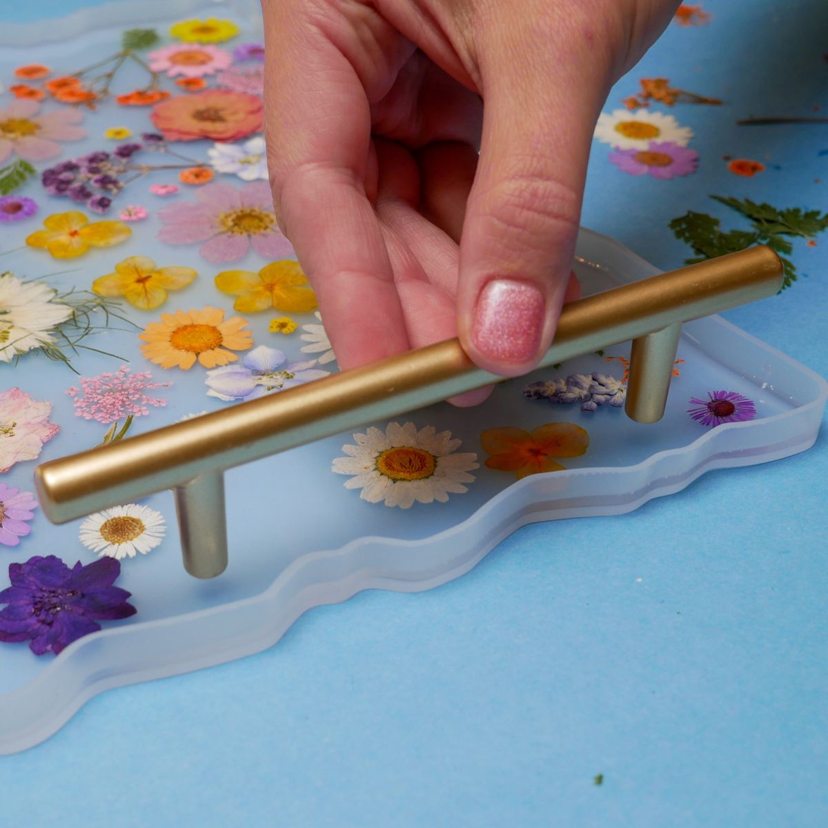 Floral Resin Serving Tray Kit