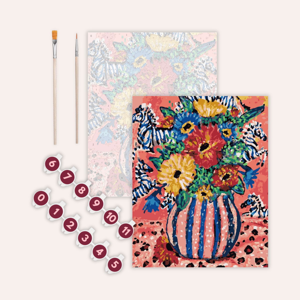 Everything Is Going To Be Ok Bouquet - Paint by Numbers Kit