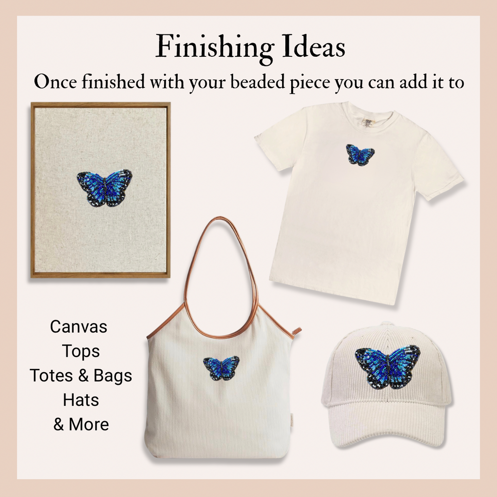 Blue Butterfly Beaded Art Kit