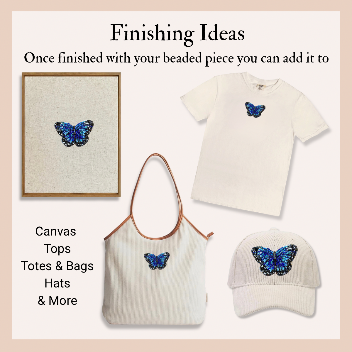 Blue Butterfly Beaded Art Kit