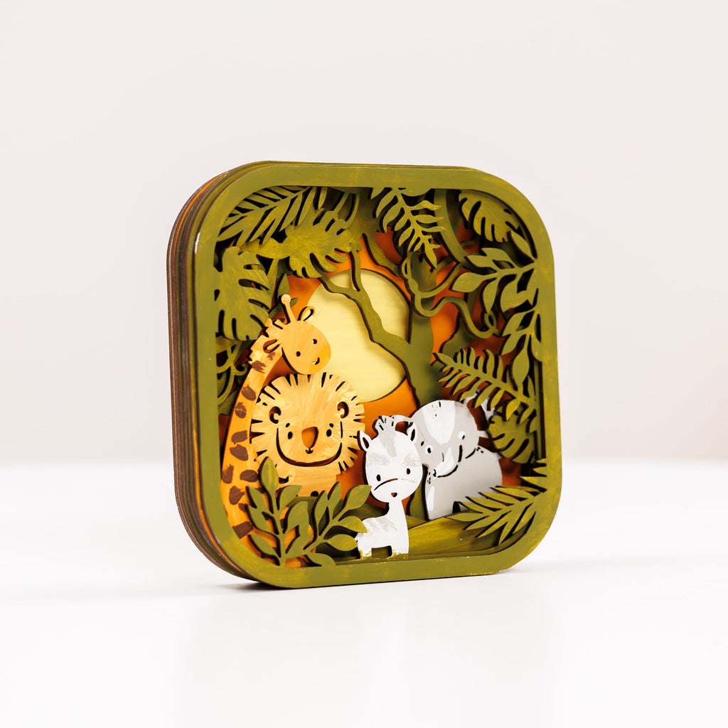 3D DIY Wood Painting Kit for Kids – Safari