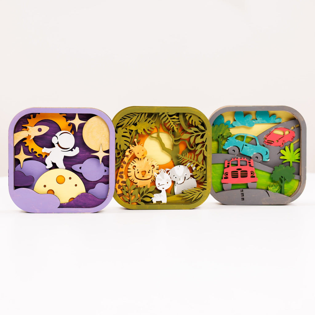 3D DIY Wood Painting Kit for Kids – Safari