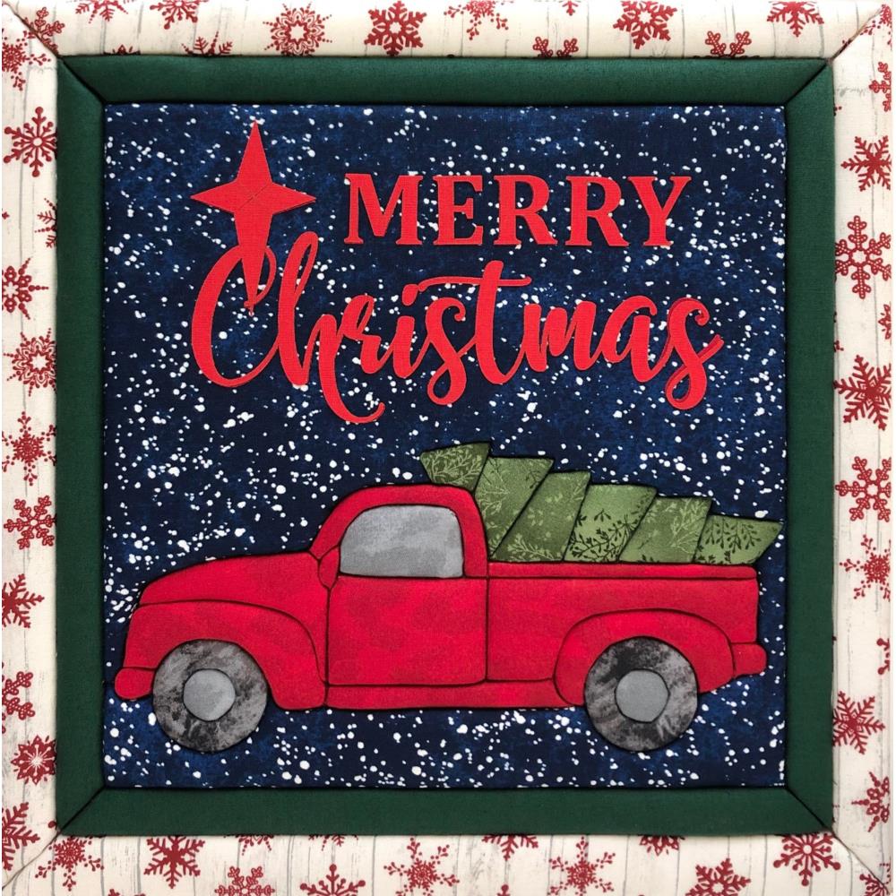 Red Truck Quilt-Magic No Sew Wall Hanging Kit