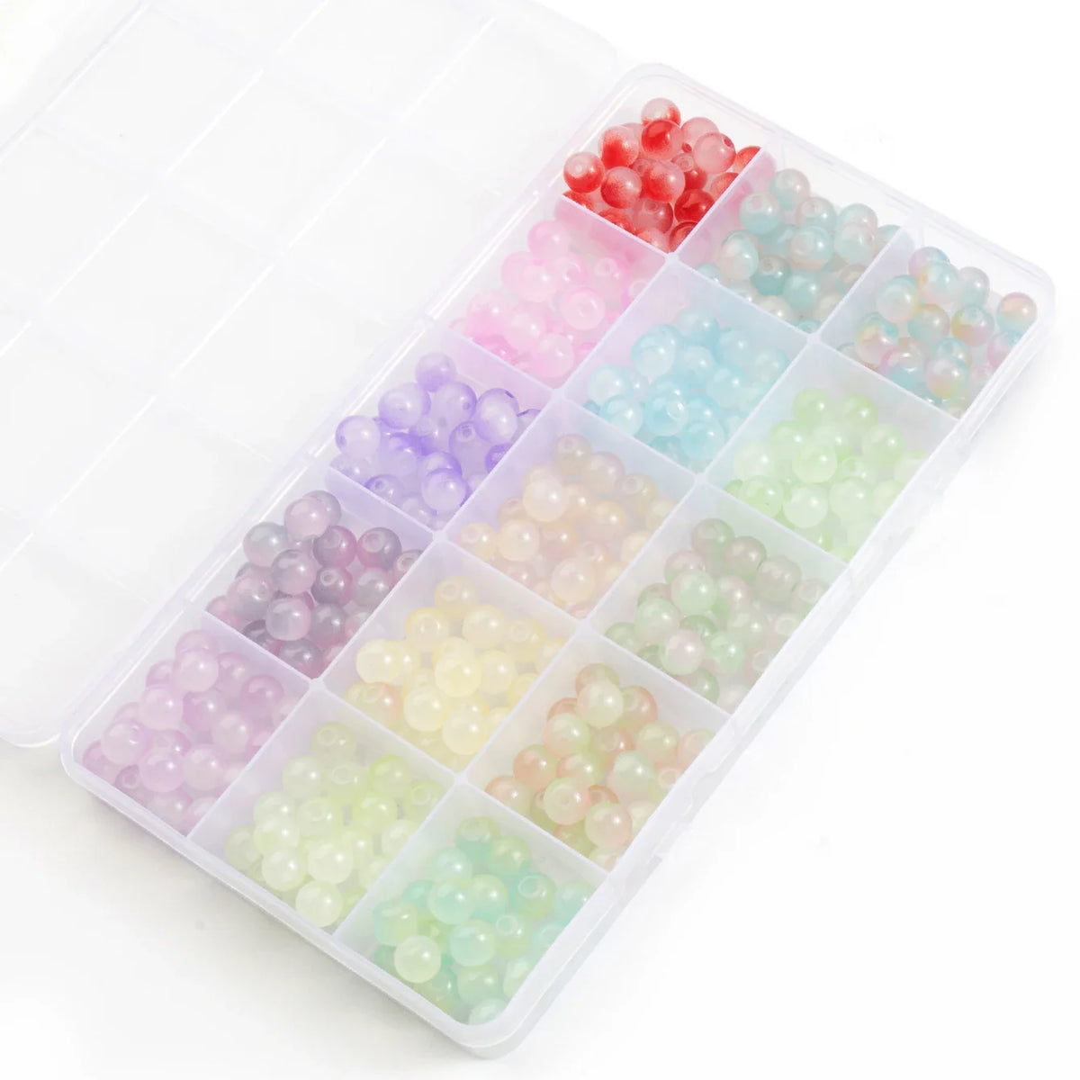 Glass Beads Bracelet Kit 28 Colors Crystal Gemstone DIY