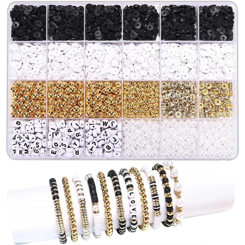 DIY Clay Beads Bracelet Kit Letter Beads Jewelry Making