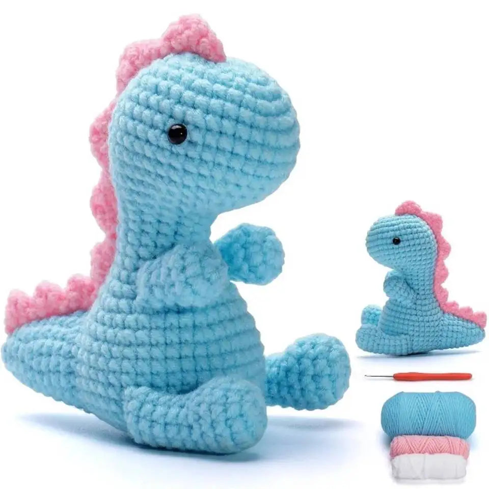 Dinosaur Crochet Kit Handmade Woven Doll DIY Knitting Set