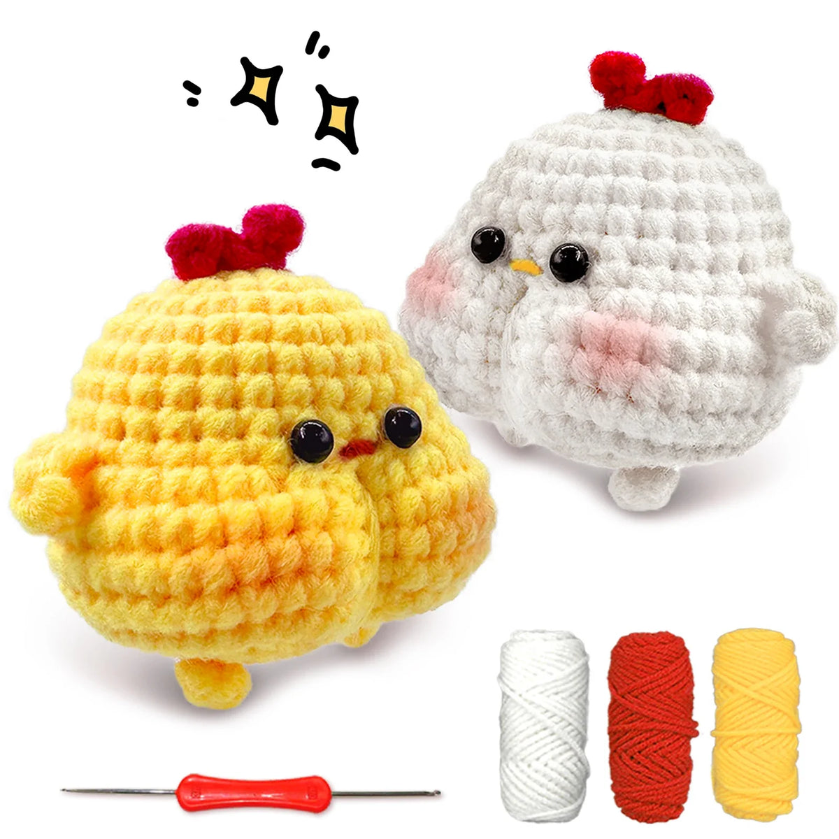 Animal Crochet Kit Beginner Starter Set DIY Knitting Supplies