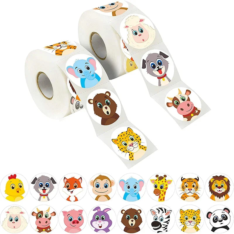 Colorful Star Holographic Stickers Roll 500 1000pcs Kids DIY