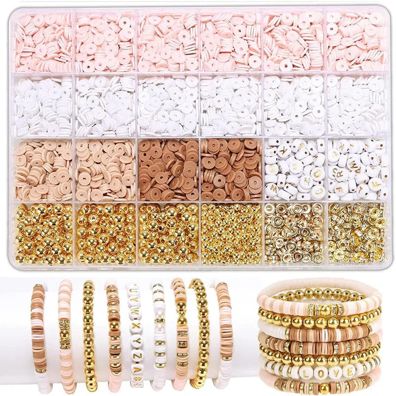 DIY Clay Beads Bracelet Kit Letter Beads Jewelry Making