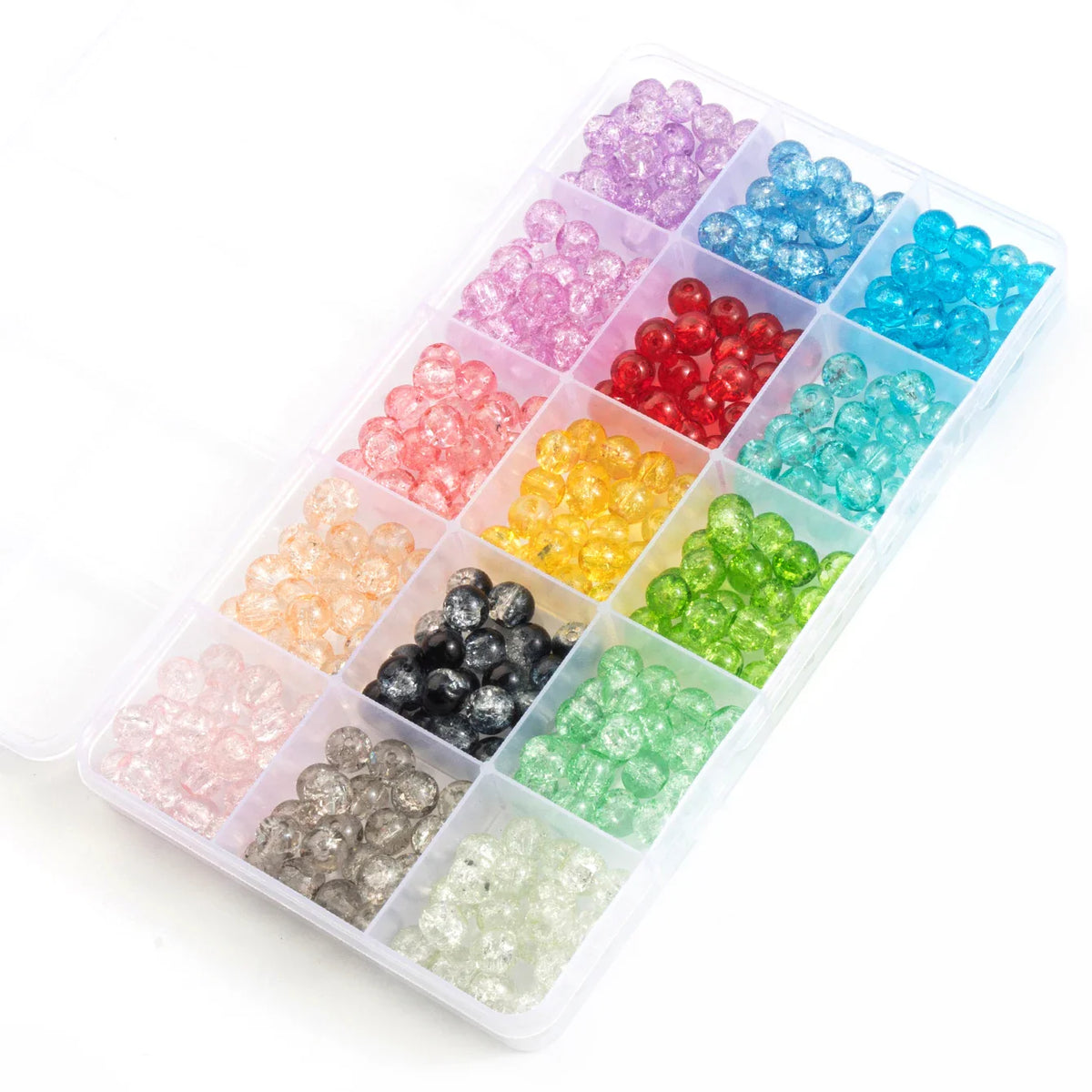 Glass Beads Bracelet Kit 28 Colors Crystal Gemstone DIY