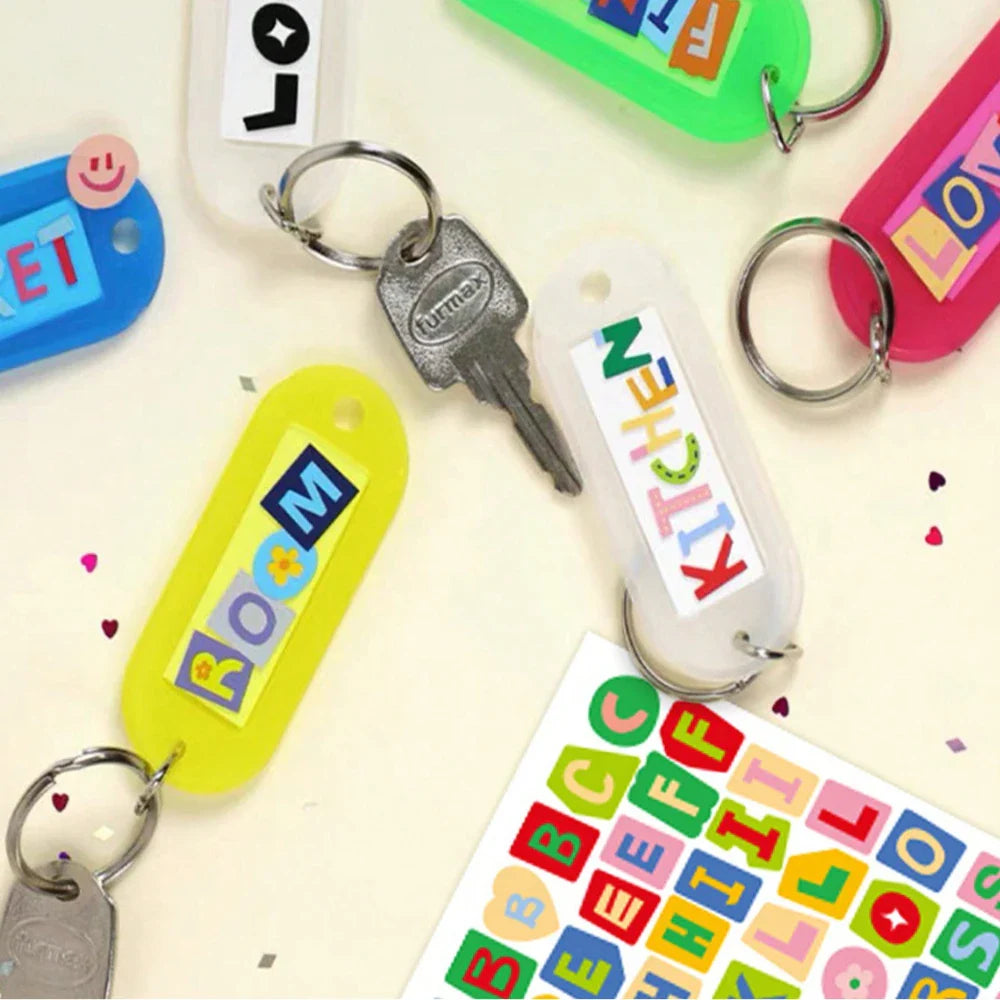 10pcs/Set Colorful Alphabet & Number Sticker For Diy Scrapbook Decoration, Water-Resistant With No Trace