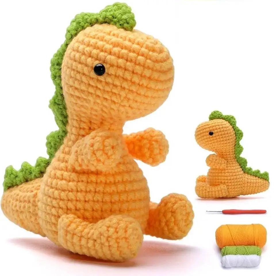Dinosaur Crochet Kit Handmade Woven Doll DIY Knitting Set