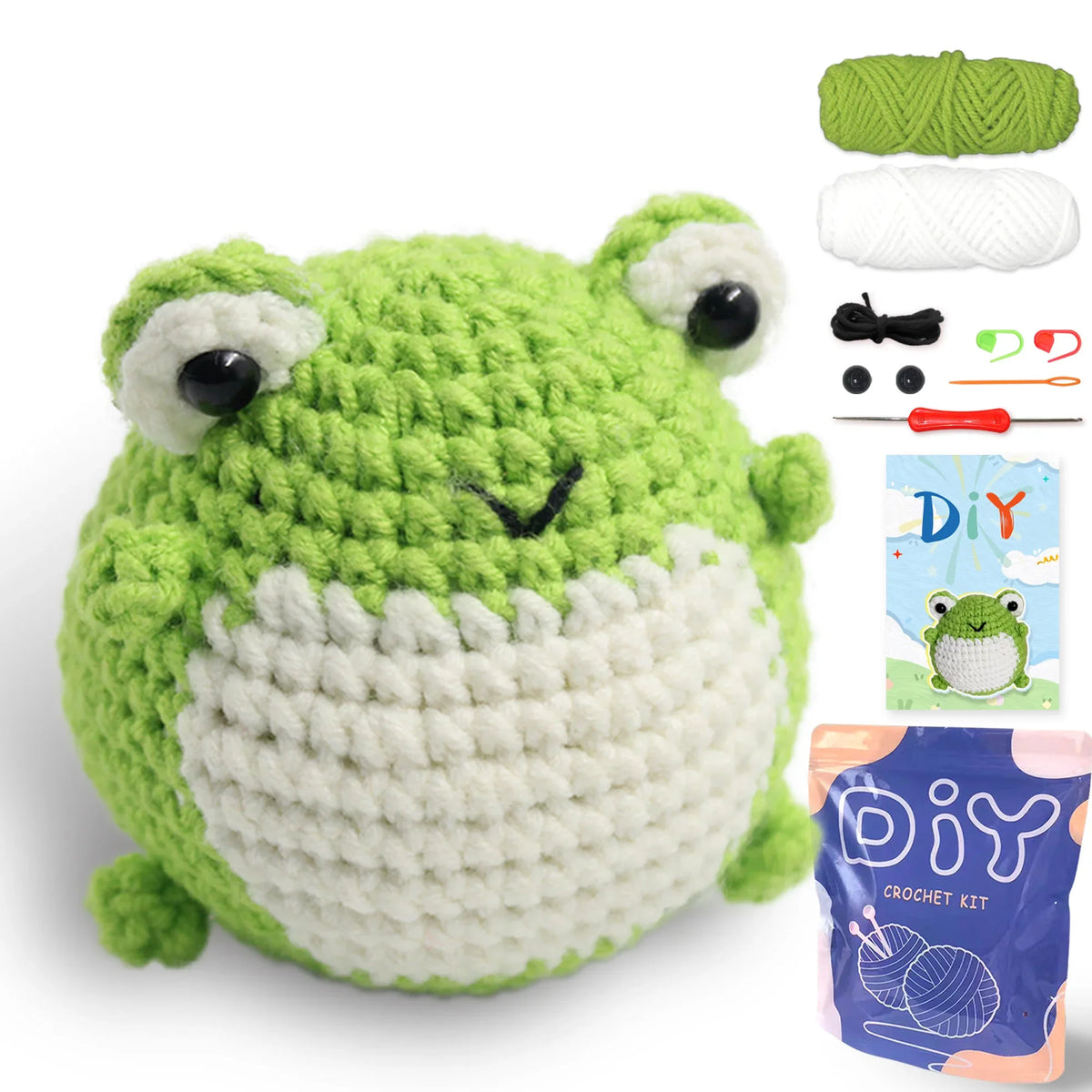 Animal Crochet Kit Beginner Starter Set DIY Knitting Supplies