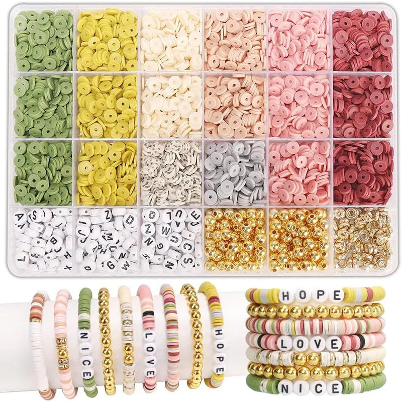 DIY Clay Beads Bracelet Kit Letter Beads Jewelry Making