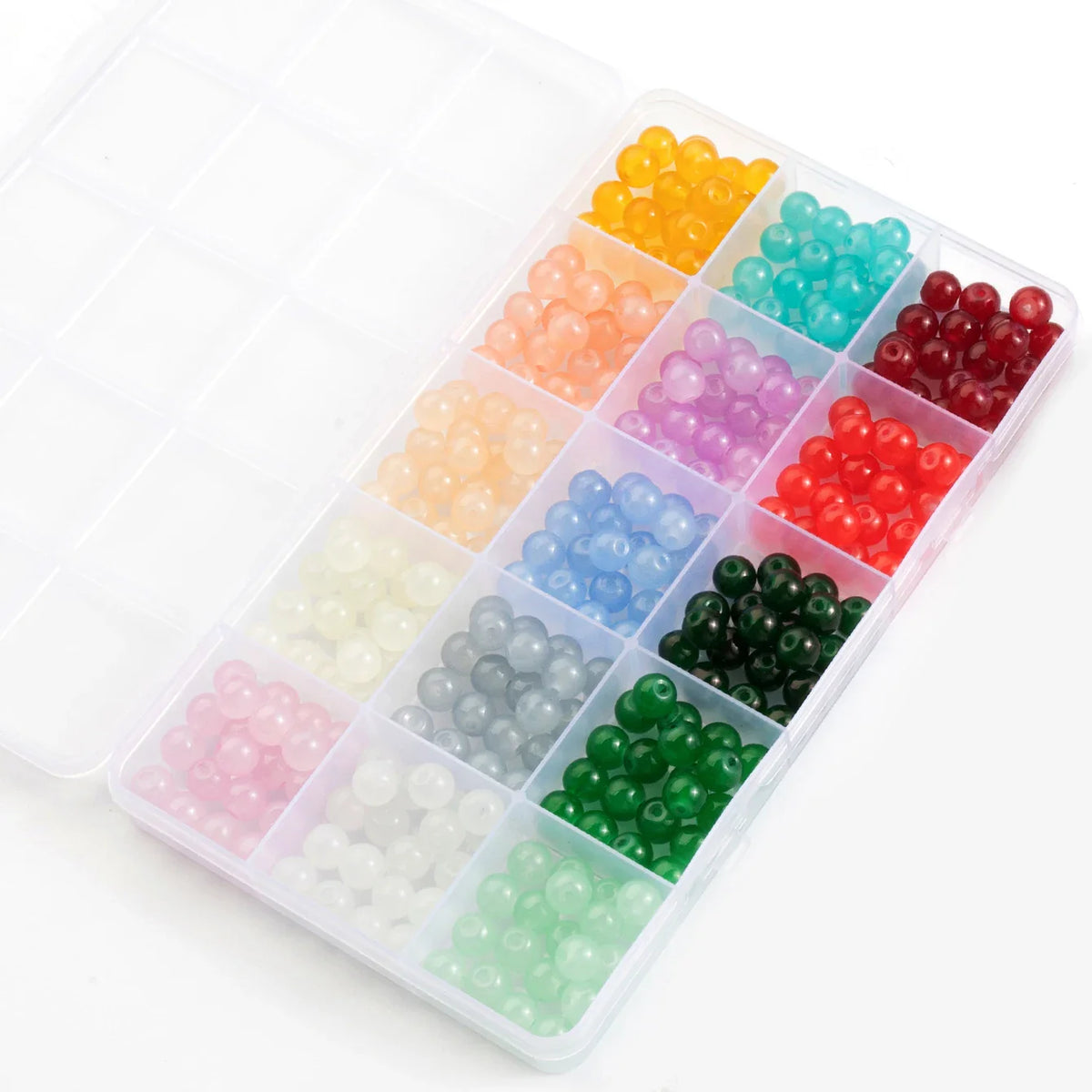 Glass Beads Bracelet Kit 28 Colors Crystal Gemstone DIY