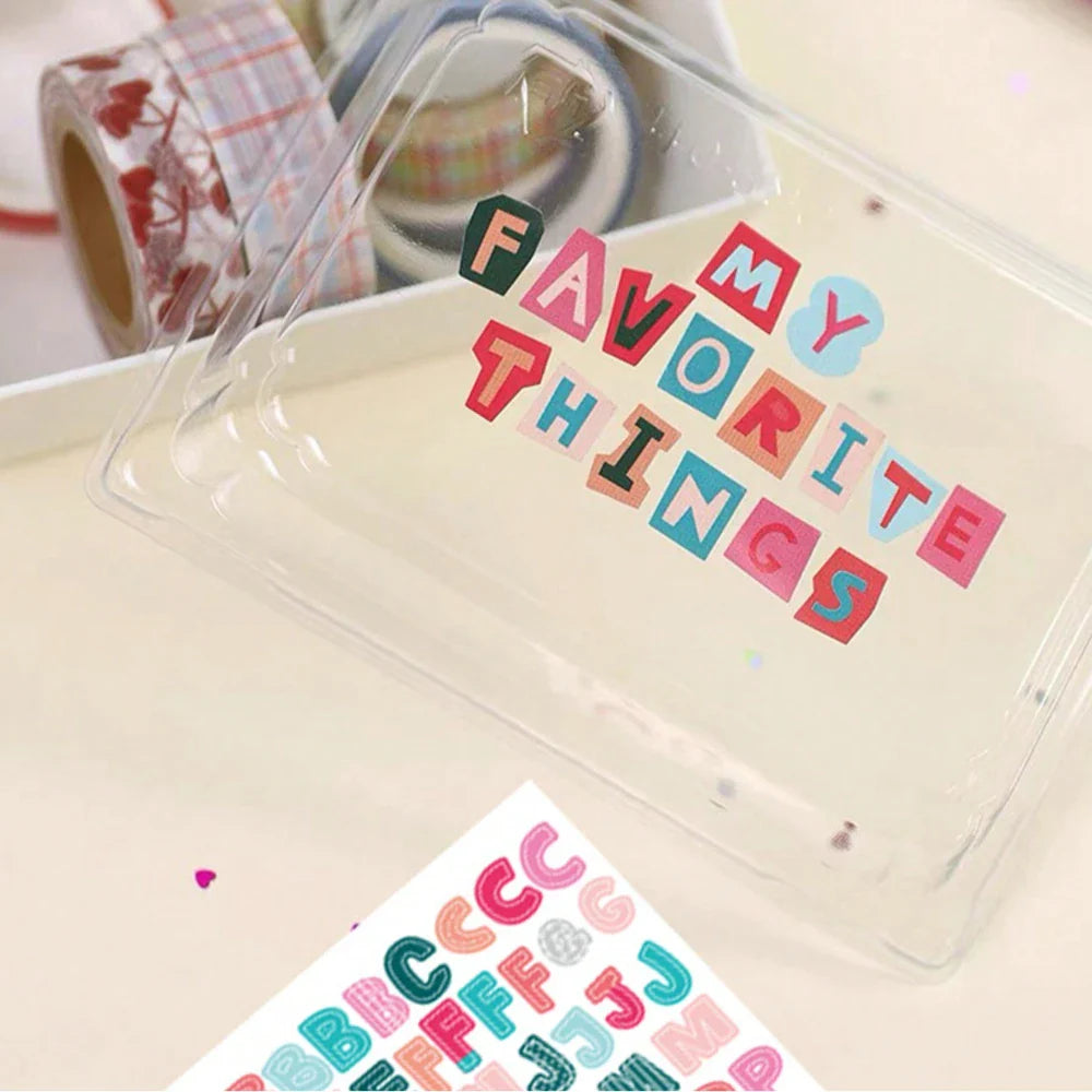10pcs/Set Colorful Alphabet & Number Sticker For Diy Scrapbook Decoration, Water-Resistant With No Trace