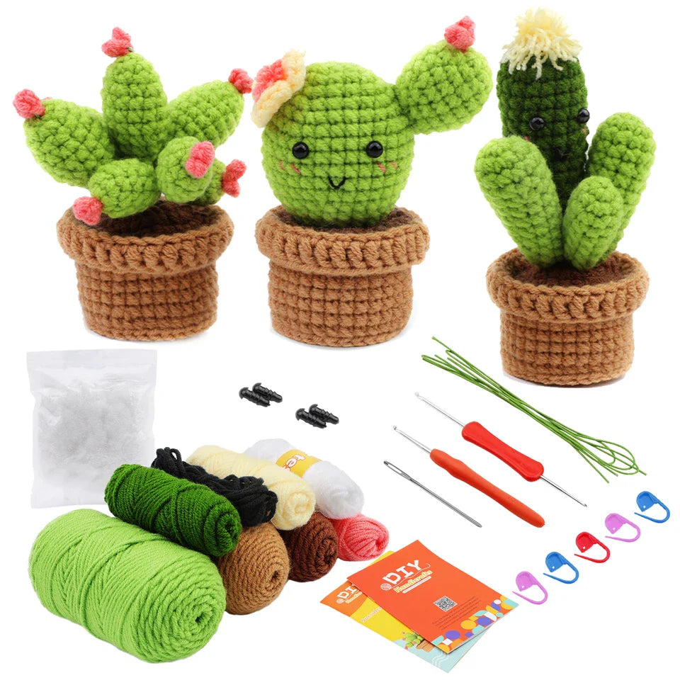 Beginner Crochet Kit Complete Supplies Video Tutorial DIY Craft