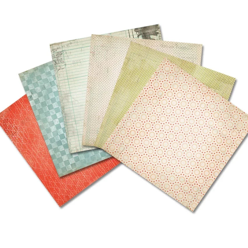 24 Sheets Craft Paper Pads for Scrapbooking | Double-Sided Background Paper Set