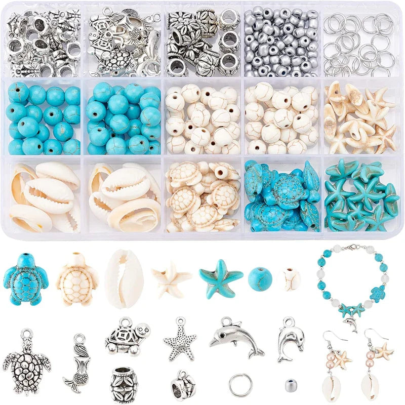 Ocean Summer Bracelet Kit Clay Beads DIY Jewelry Making