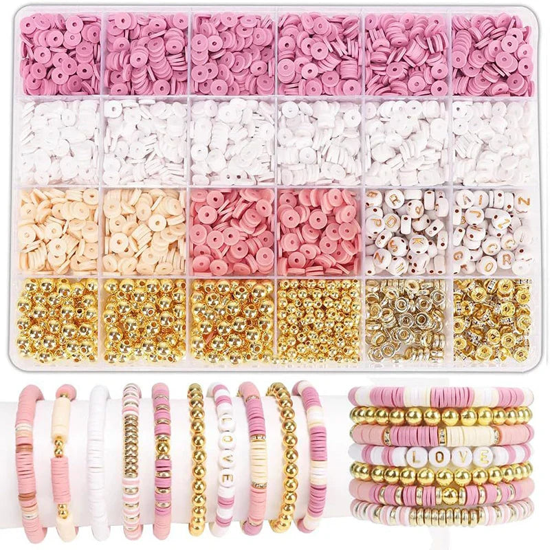 DIY Clay Beads Bracelet Kit Letter Beads Jewelry Making