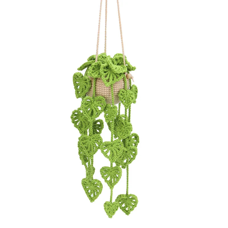 Crochet Hanging Plant Kit Easy DIY Yarn Knitting Tools