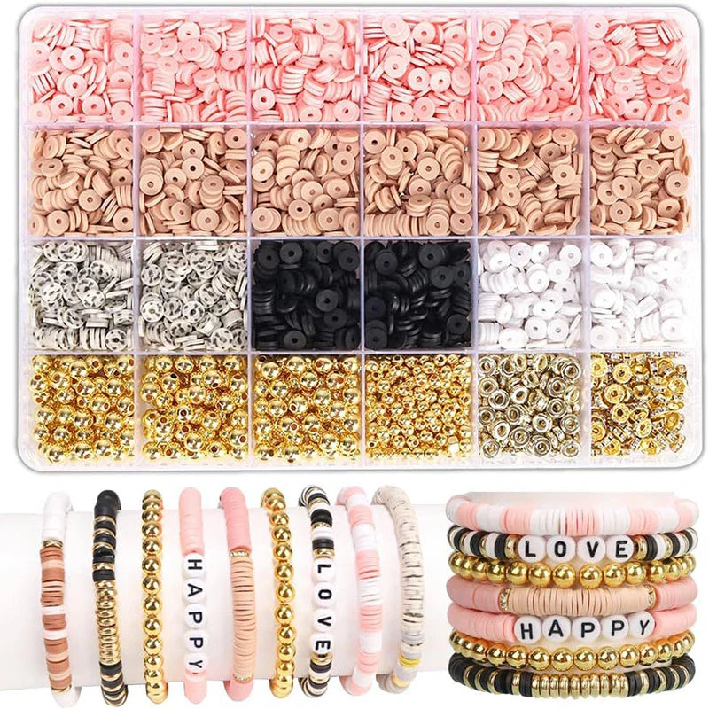 DIY Clay Beads Bracelet Kit Letter Beads Jewelry Making