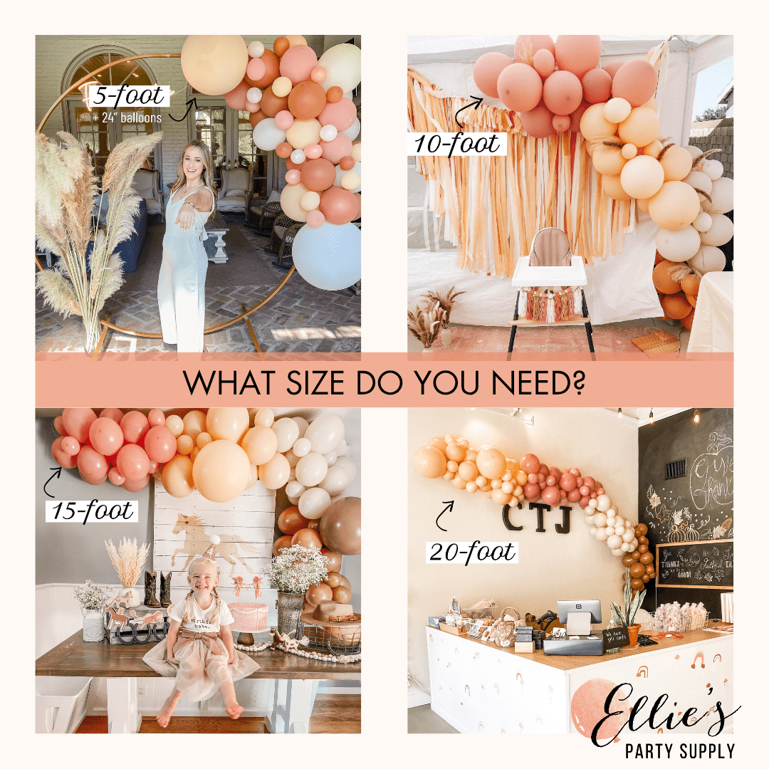 Dusty Rose Boho Balloon Garland Kit | Blush Chrome Rose Gold DIY Arch