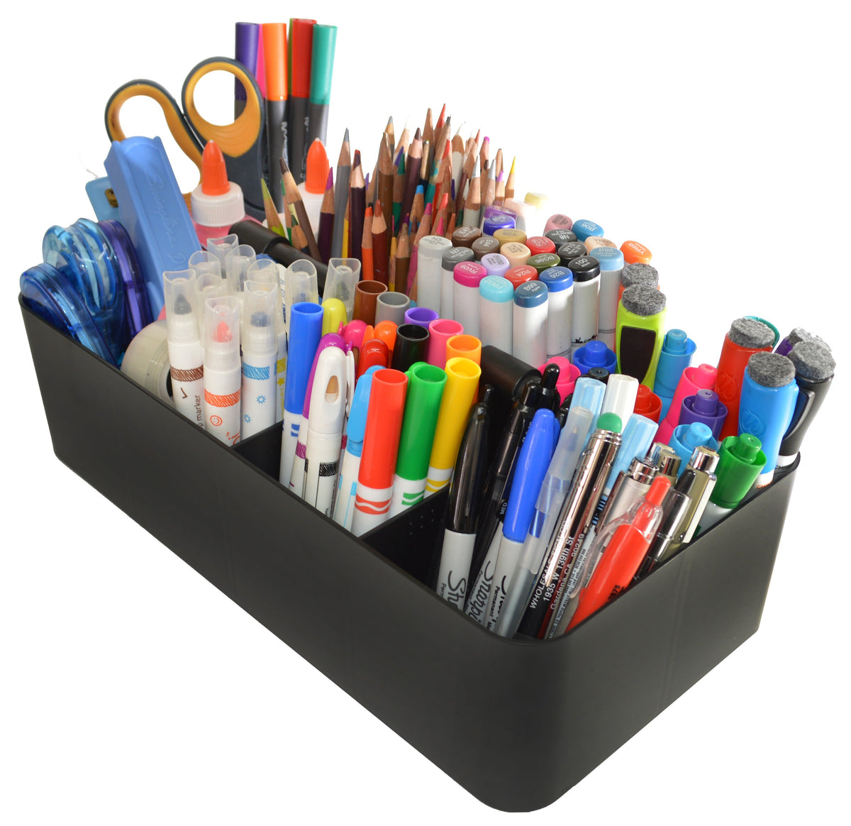 Enjoy Organizer - Stackable Portable Plastic Caddy with Handle | Desk, Makeup, Dorm Caddy(Made In Usa)