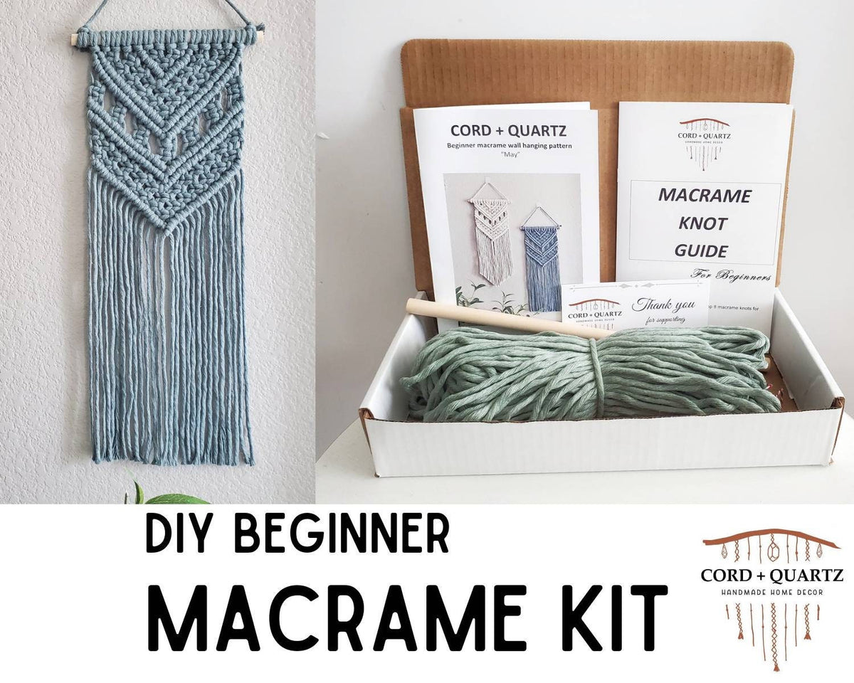 "May" Macramé Wall Hanging DIY Kit – Beginner-Friendly Boho Home Decor