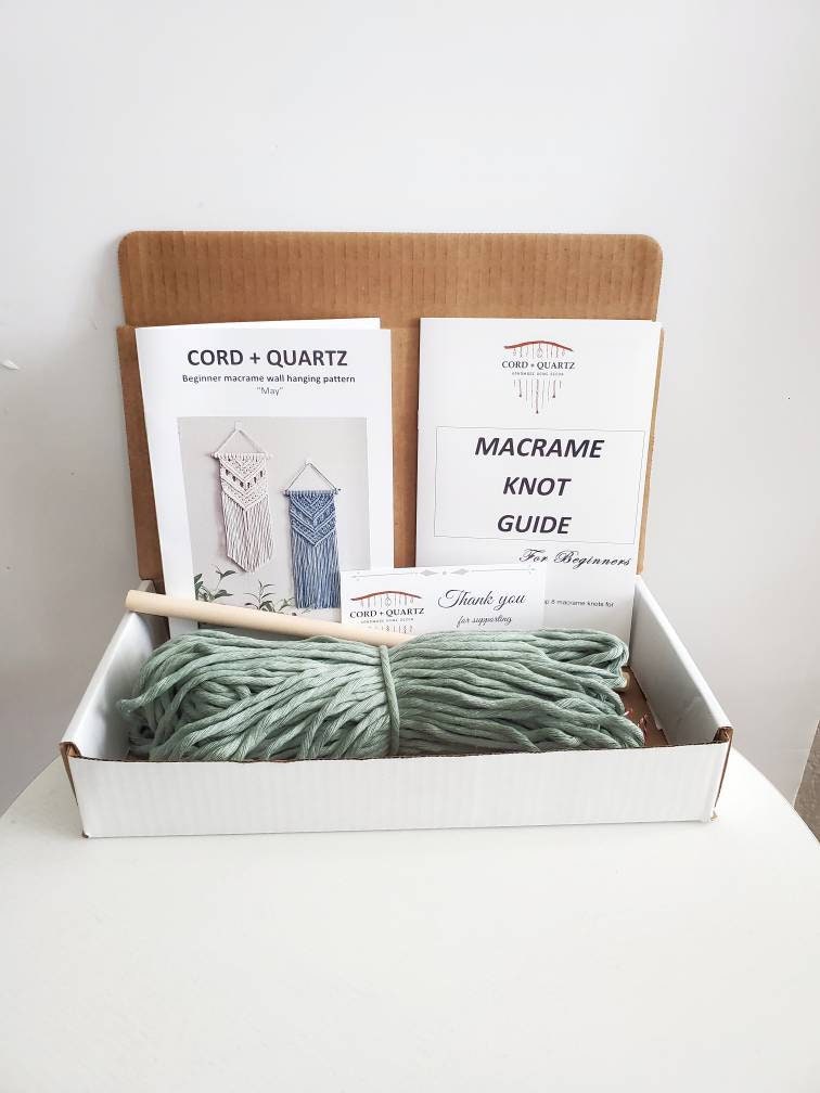 "May" Macramé Wall Hanging DIY Kit – Beginner-Friendly Boho Home Decor