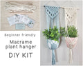 Macramé Plant Hanger DIY Kit – Beginner Boho Wall Decor Craft Kit