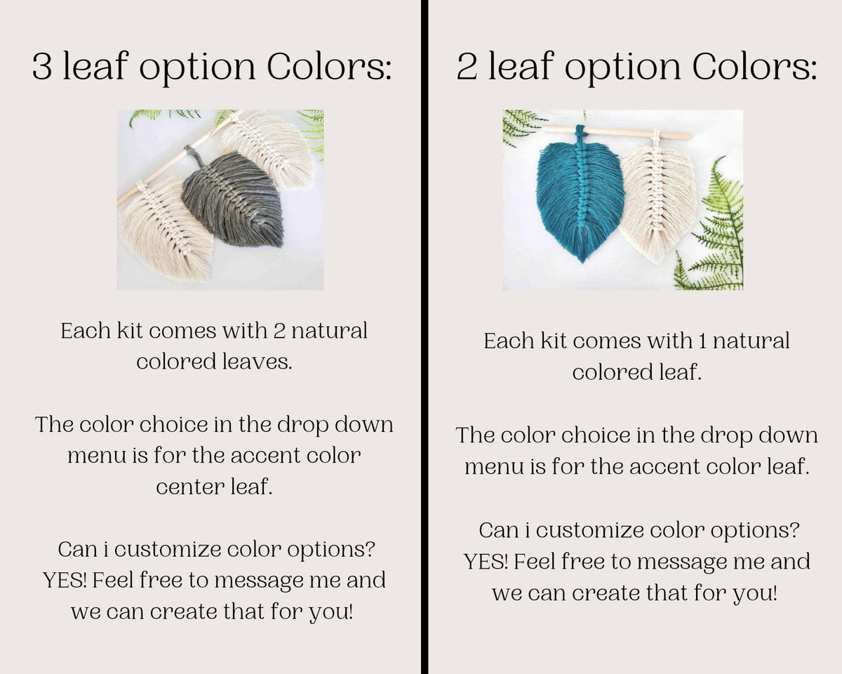 Macramé Leaf & Feather DIY Craft Kit – Beginner-Friendly Wall Hanging