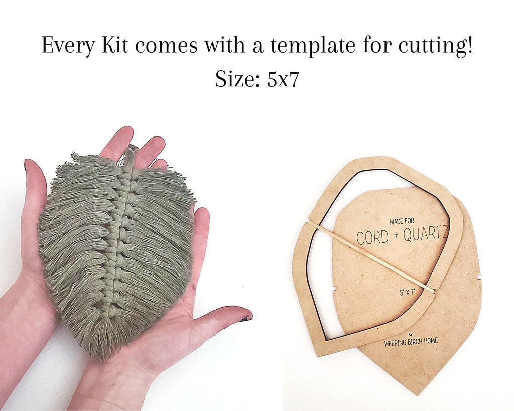 Macramé Leaf & Feather DIY Craft Kit – Beginner-Friendly Wall Hanging