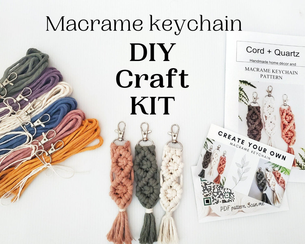 Macramé Keychain DIY Kit – Beginner-Friendly Mini Craft Kit & Gift Idea