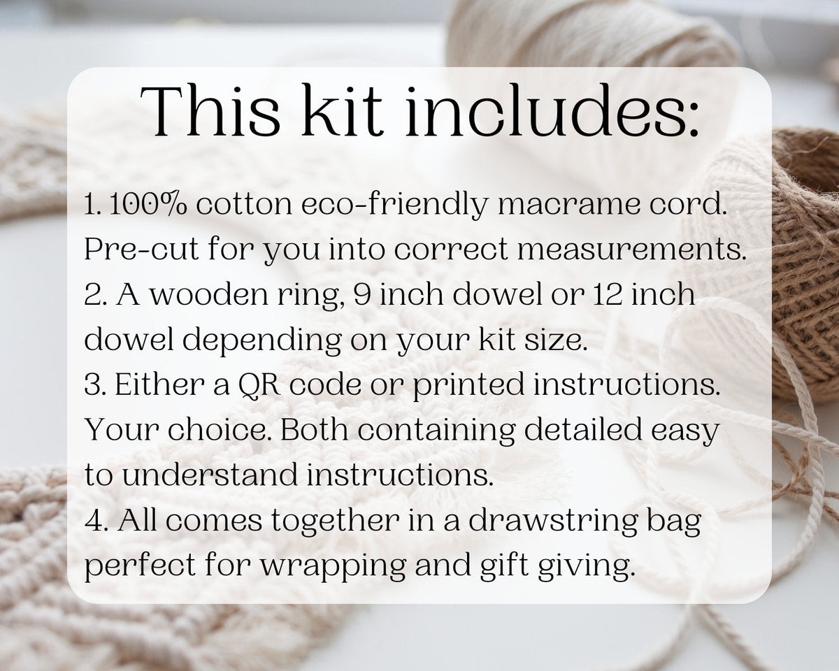 Macramé Leaf & Feather DIY Craft Kit – Beginner-Friendly Wall Hanging