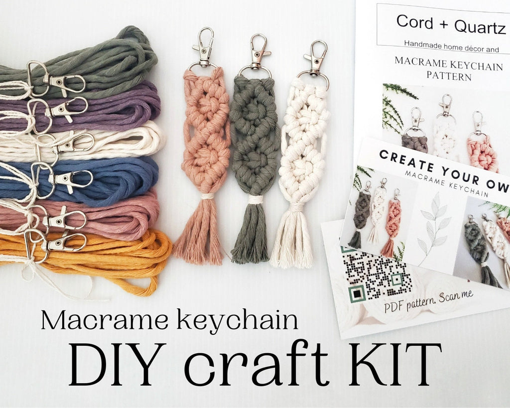 Macramé Keychain DIY Kit – Beginner-Friendly Mini Craft Kit & Gift Idea
