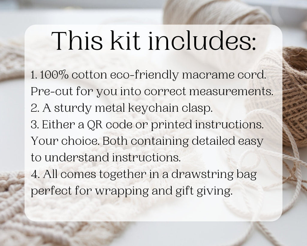 Macramé Keychain DIY Kit – Beginner-Friendly Mini Craft Kit & Gift Idea
