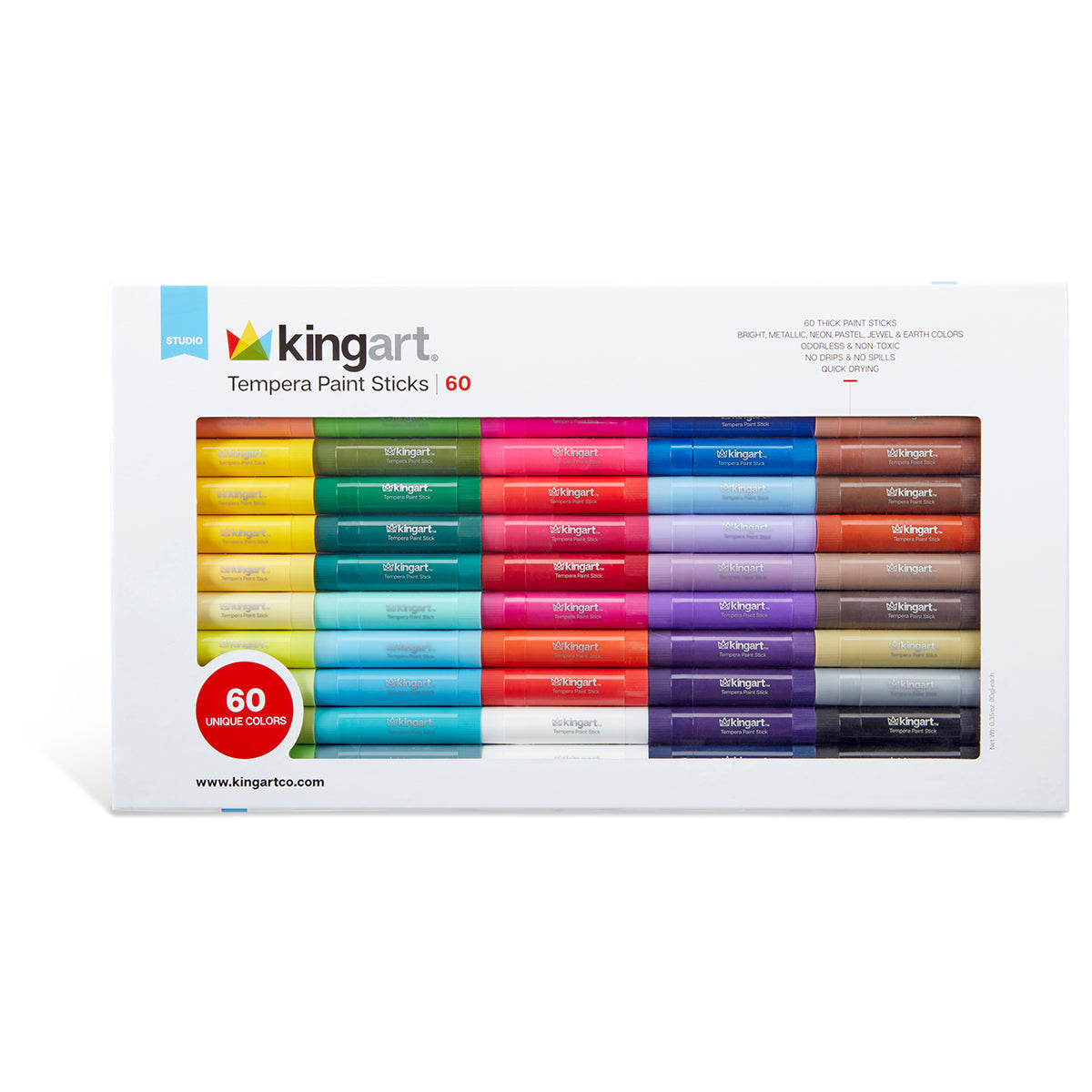 Tempera Paint Sticks, 60 Colors