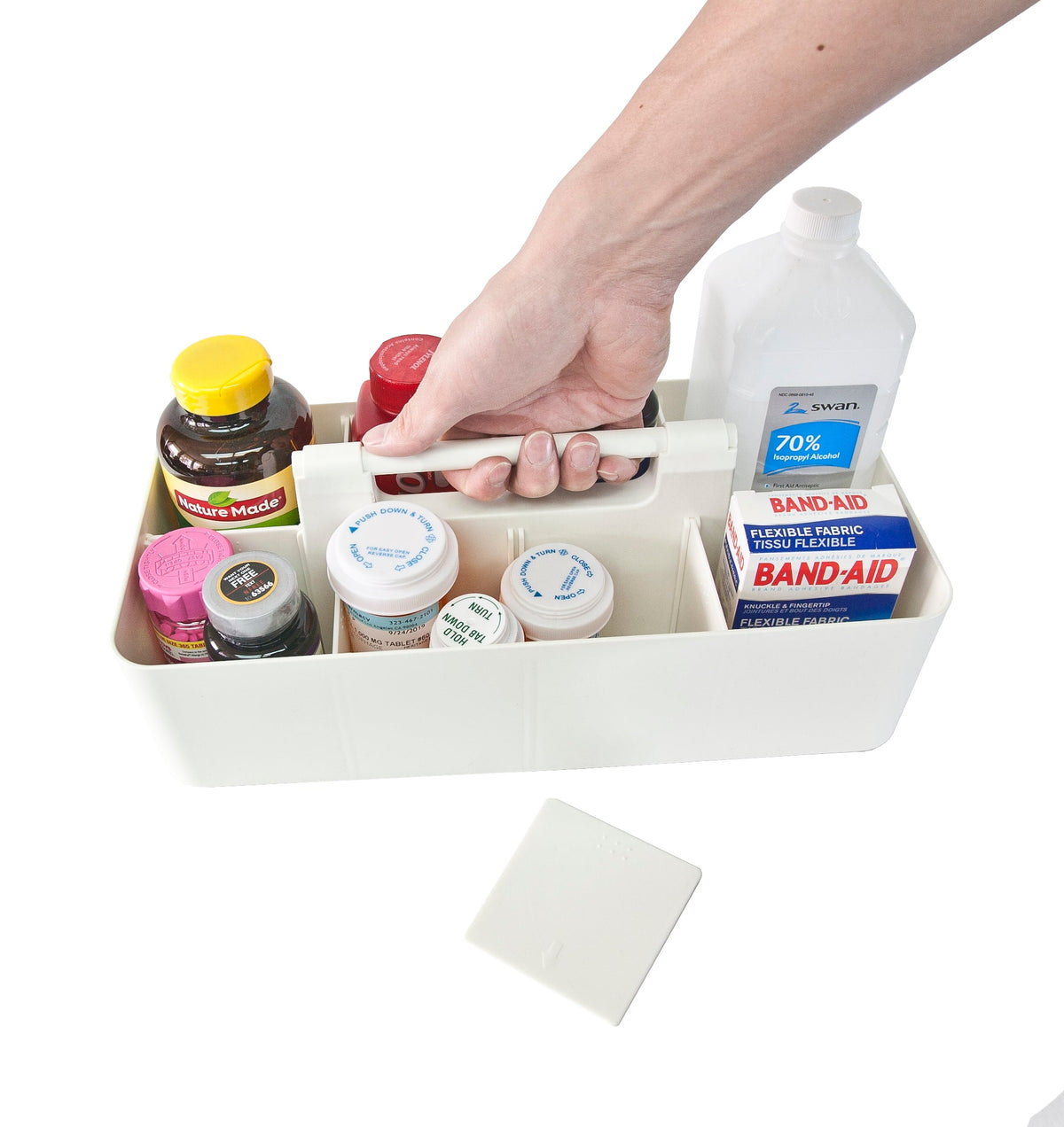 Enjoy Organizer - Stackable Portable Plastic Caddy with Handle | Desk, Makeup, Dorm Caddy(Made In Usa)