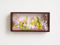 "Micro Landscape Frame" - Real Preserved Flower Mini Garden Shadow Box (Panoramic Desk Decor)